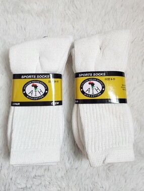 6-Pair Cotton Crew Socks